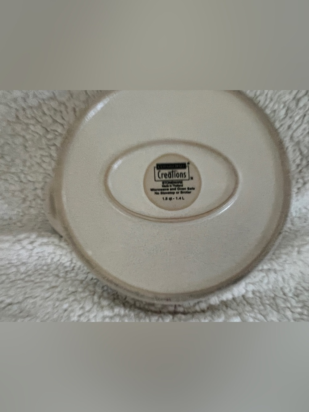 CorningWare Creations Stoneware 1.5 Qt Round Lidded Casserole Dish, excellent - Picture 6 of 10